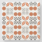 Funny Ball Pattern Steinuntersetzer (Vorderseite)