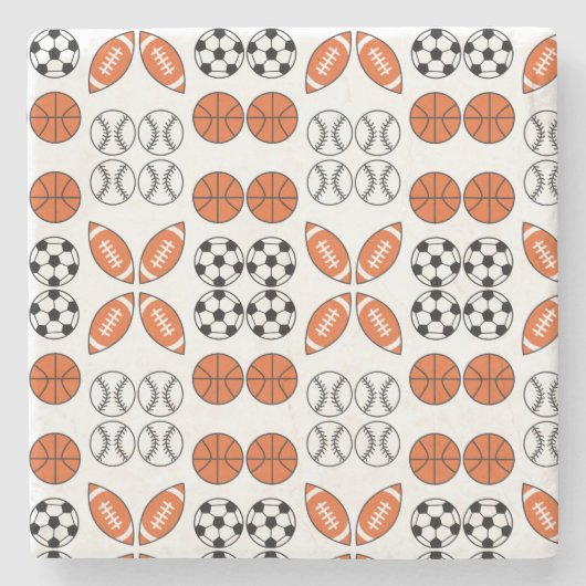 Funny Ball Pattern Steinuntersetzer (Vorderseite)