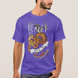 Funny Ball Python mit Corn Hognose Carpet Snake R T-Shirt