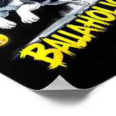 Funny Ballaholic Siberian Husky Dog Chasing Ball  Poster (Ecke)