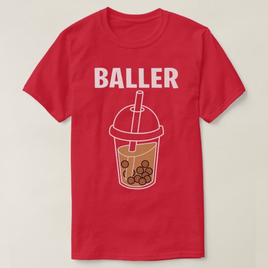 Funny Baller Bubble Milk Tee Niedlich Kawaii Boba  (Design vorne)