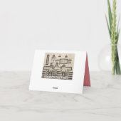 Funny Ballerina Bunny Ostercard Dankeskarte (Rückseite)