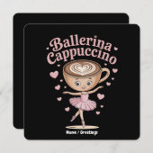 Funny Ballerina Cappuccina Italienisch Brainrot Me Einladung (Vorne/Hinten)