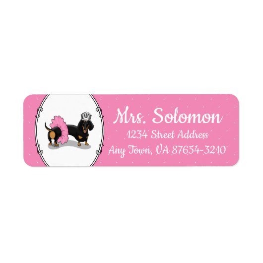 Funny Ballerina Princess Dackel (schwarz & braun) (Vorne)