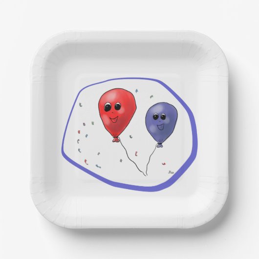 Funny Ballloons Teller (Vorderseite)