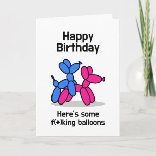 Funny Balloons Geburtstagskarte Feiertagskarte