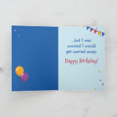Funny Balloons Joke Humour Birthday Card Karte (Innenseite)