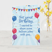 Funny Balloons Joke Humour Birthday Card Karte (Gelbe Blume)