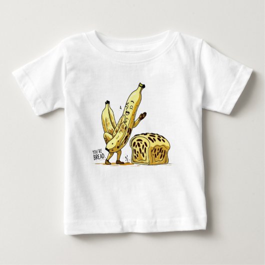Funny Banana and Brot Cartoon Kinder T - Shirt (Vorderseite)