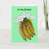 Funny Banana Birthday Card Dankeskarte (Vorderseite)