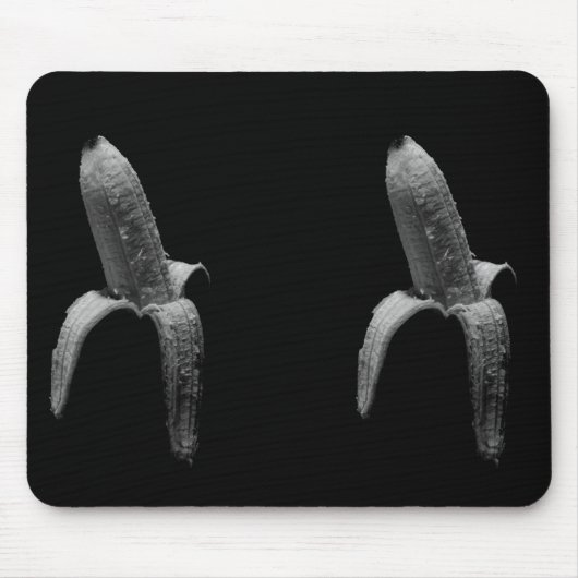 Funny Banana Black und White Portrait Mousepad (Vorne)