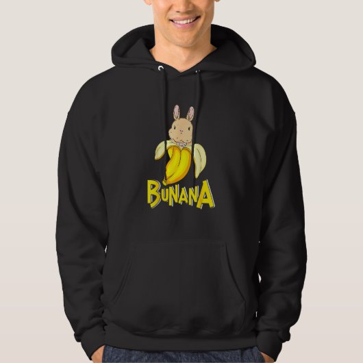 Funny Banana Bunny Rabbit Hoodie (Vorderseite)