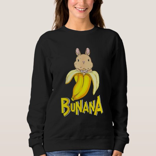 Funny Banana Bunny Rabbit Sweatshirt (Vorderseite)