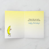 Funny Banana Butterfly Happy Geburtstag Gruß Karte (Innenseite)