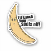 Funny Banana Cartoon Sticker (Vorderseite)