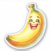 Funny Banana Custom-Cut Vinyl Stickers Aufkleber (Vorderseite)