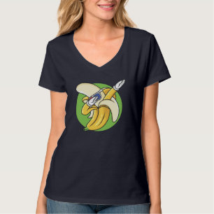 Funny Banana Dabbing Tanzen Niedliches Obst Vegane T-Shirt