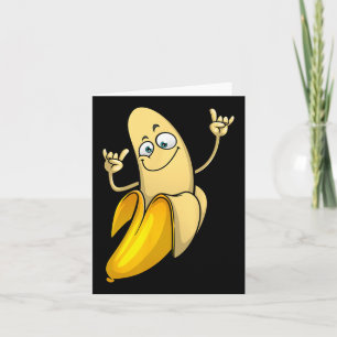 Funny Banana Designs für Männer Frauen Frucht lang Karte