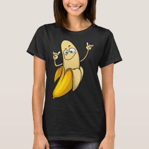 Funny Banana Designs für Männer Frauen Frucht lang T-Shirt