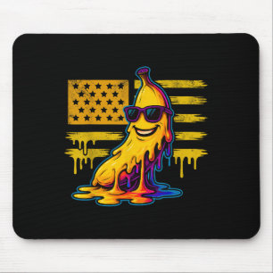 Funny Banana Driving Ice Banana Retro American Fl Mousepad