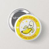 Funny Banana Personalisiert Button (Vorne & Hinten)