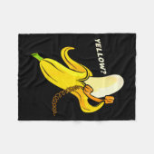 Funny Banana Phone - Yellow_ Hello_ Fleecedecke (Vorderseite (Horizontal))