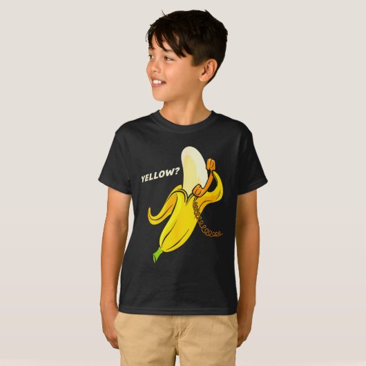 Funny Banana Phone - Yellow_ Hello_  T-Shirt (Vorne ganz)