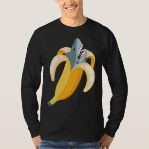 Funny Banana Shark Bananas Fruchtmeer Tierwelt Lov T-Shirt