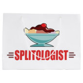 Funny Banana Split Große Geschenktüte (Rückseite)