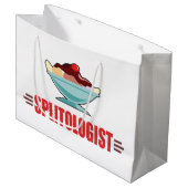 Funny Banana Split Große Geschenktüte (Vorderseite Schrägansicht)