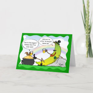 Funny Banana St Patrick's Day Card - Custom Cards Karte