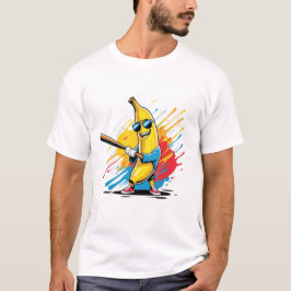 Funny Banana Swinging Baseball Funny Drip T-Shirt