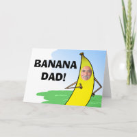 Funny Banana Vathers Day Card, Vater Foto einfügen