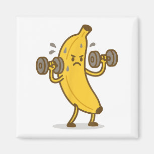 Funny Banana Weightlift Gym Workout Spaß Magnet