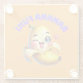 Funny Banana Winking Design for Fun and Playful Gi Glasuntersetzer (Rückseite)