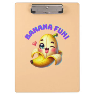 Funny Banana Winking Design for Fun and Playful Gi Klemmbrett