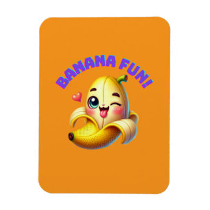 Funny Banana Winking Design for Fun and Playful Gi Magnet