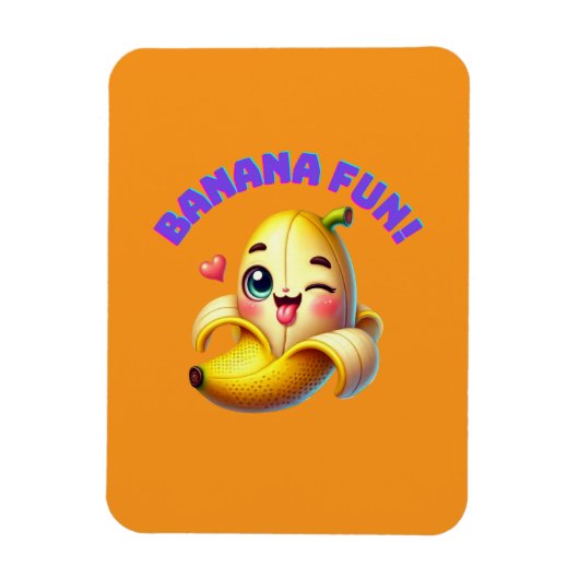Funny Banana Winking Design for Fun and Playful Gi Magnet (Vertikal)