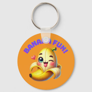 Funny Banana Winking Design for Fun and Playful Gi Schlüsselanhänger