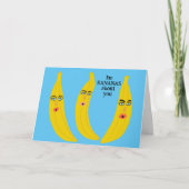 Funny Bananas Romantische Valentine Liebe Jahresta Karte (Vorderseite)