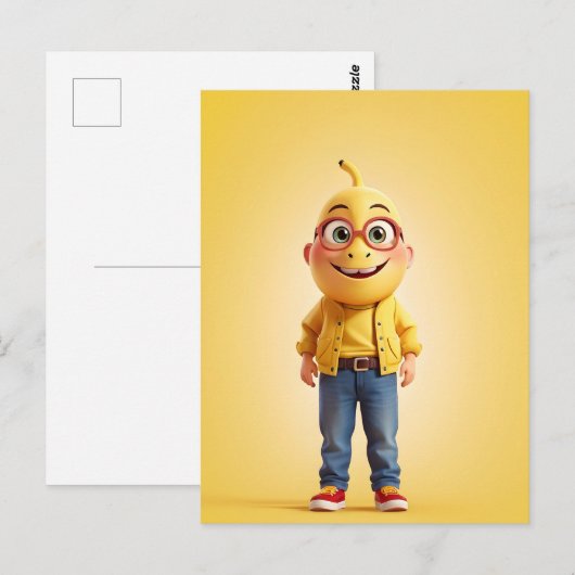 Funny Banane Postkarte (Vorne/Hinten)