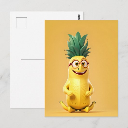 Funny Banane Postkarte (Vorne/Hinten)