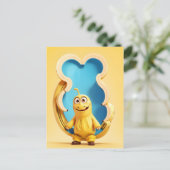 Funny Banane Postkarte (Stehend Vorderseite)