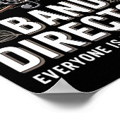 Funny Band Director Music Teacher Back To School  Poster (Ecke)