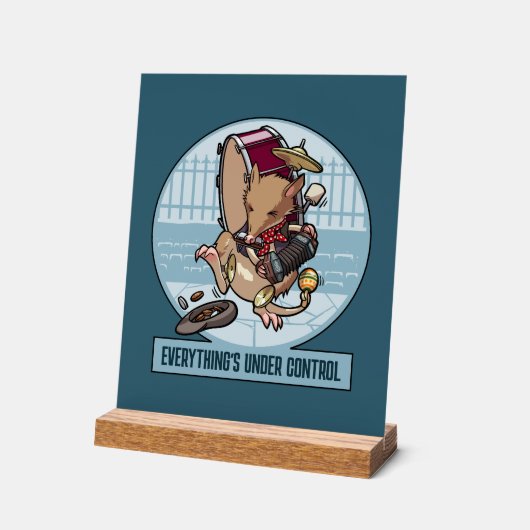 Funny Bandicoot Alles ist unter Kontrolle Cartoon Acrylschild (Winkel)