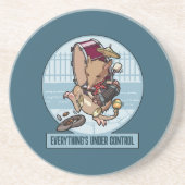 Funny Bandicoot Alles ist unter Kontrolle Cartoon Getränkeuntersetzer (Vorne)