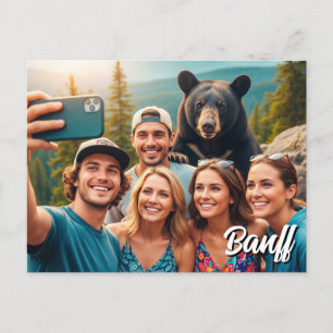 Funny Banff National Park Canada Black Bear Postkarte