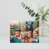 Funny Banff National Park Canada Black Bear Postkarte (Stehend Vorderseite)