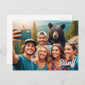 Funny Banff National Park Canada Black Bear Postkarte (Vorne/Hinten)