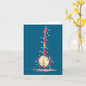 Funny Banjo Christmas Graphics Lights Lover Player Karte (Gelbe Blume)